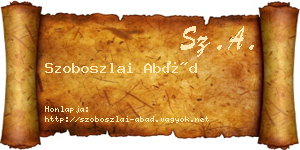 Szoboszlai Abád névjegykártya